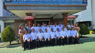 Pertemuan Bilateral Imigrasi Indonesia dan Kamboja di Bali, 19 Mei 2025, dihadiri Menteri Imigrasi Agus Andrianto dan Dirjen Imigrasi Kamboja Sok Veasna.