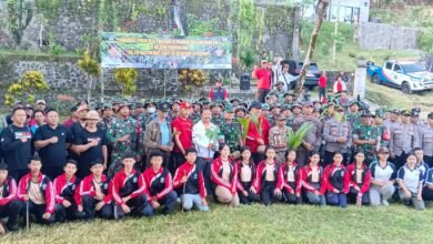 Kodim Tabanan tanam ribuan pohon di Kawasan Air Terjun Pujungan.