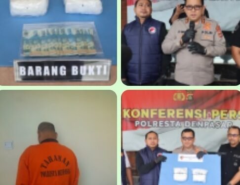 Satuan Reserse Narkoba Polresta Denpasar Amankan Residivis Narkoba Seberat 2 Kg Sabu