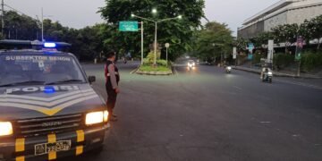 Polsek Denpasar Timur Bergerak, Bubarkan Konvoi di Kawasan Bundaran Renon